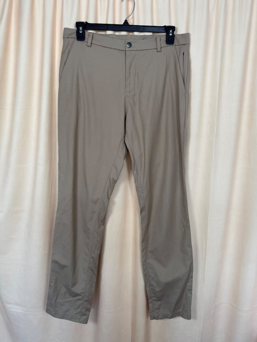 Lululemon Mens ABC Classic-Fit Pants 36x32 Khaki Chino Preppy Business Casual